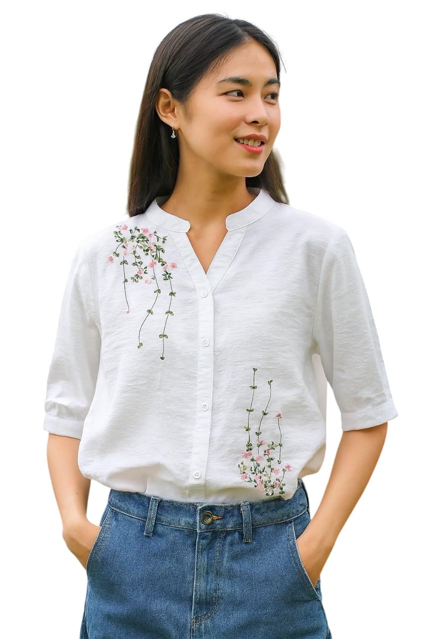 litzo Shirts for Women – Korean Style Long Sleeve Oversized Button Down | Plus Size Workwear Top for Office & Casual Wear (L-98-101)-picture-40