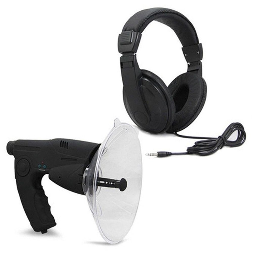 CozyHomelover Portable Parabolic Microphone Monocular Bionic Ear for Long Range Listening Up To 300 Ft