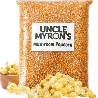 Mushroom Popcorn Kernels for Popping 10 lb Bag Non-GMO, No Gluten, Popcorn for Popcorn Machine Delicious and Crunchy Popping Corn, Popcorn for Movie, Snacking 10 Pound by Uncle Myrons