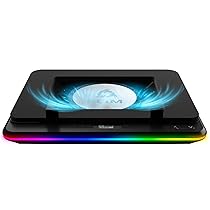 KLIM Turbofrost MAX – Base di Raffreddamento per PC Portatile RGB, Con Potente Turbofan XL, Raffreddamento rapido per laptop 15.6-17, Flusso d’Aria Ottimale, Velocità Regolabile, Schermo LCD