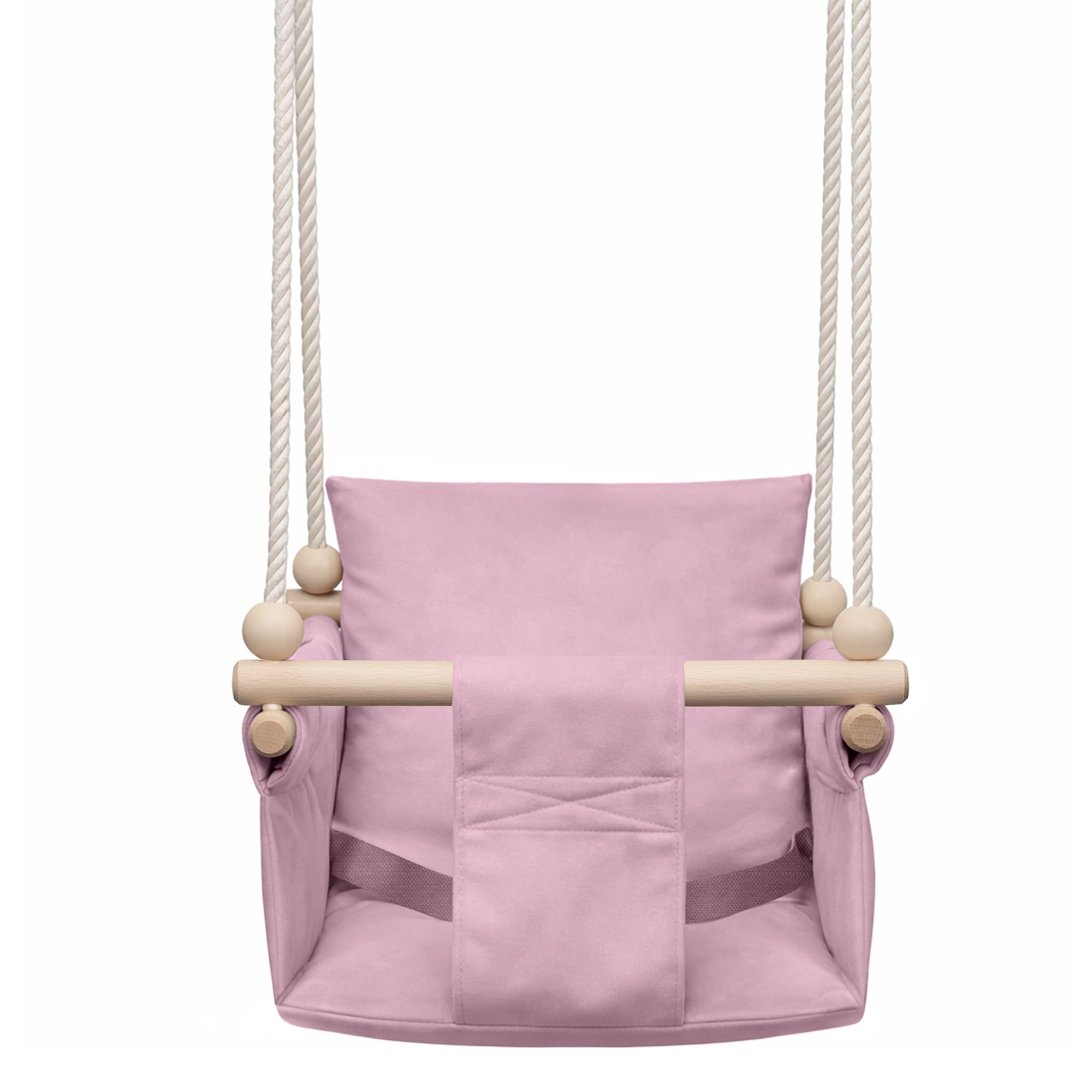 MAMOI® Balancoire Interieur pour Bebe et Enfants, Siege balançoire en Bois et en Coton pour bébé, Balansoire pour Enfant, Balancelle scandinave, Baby Swing