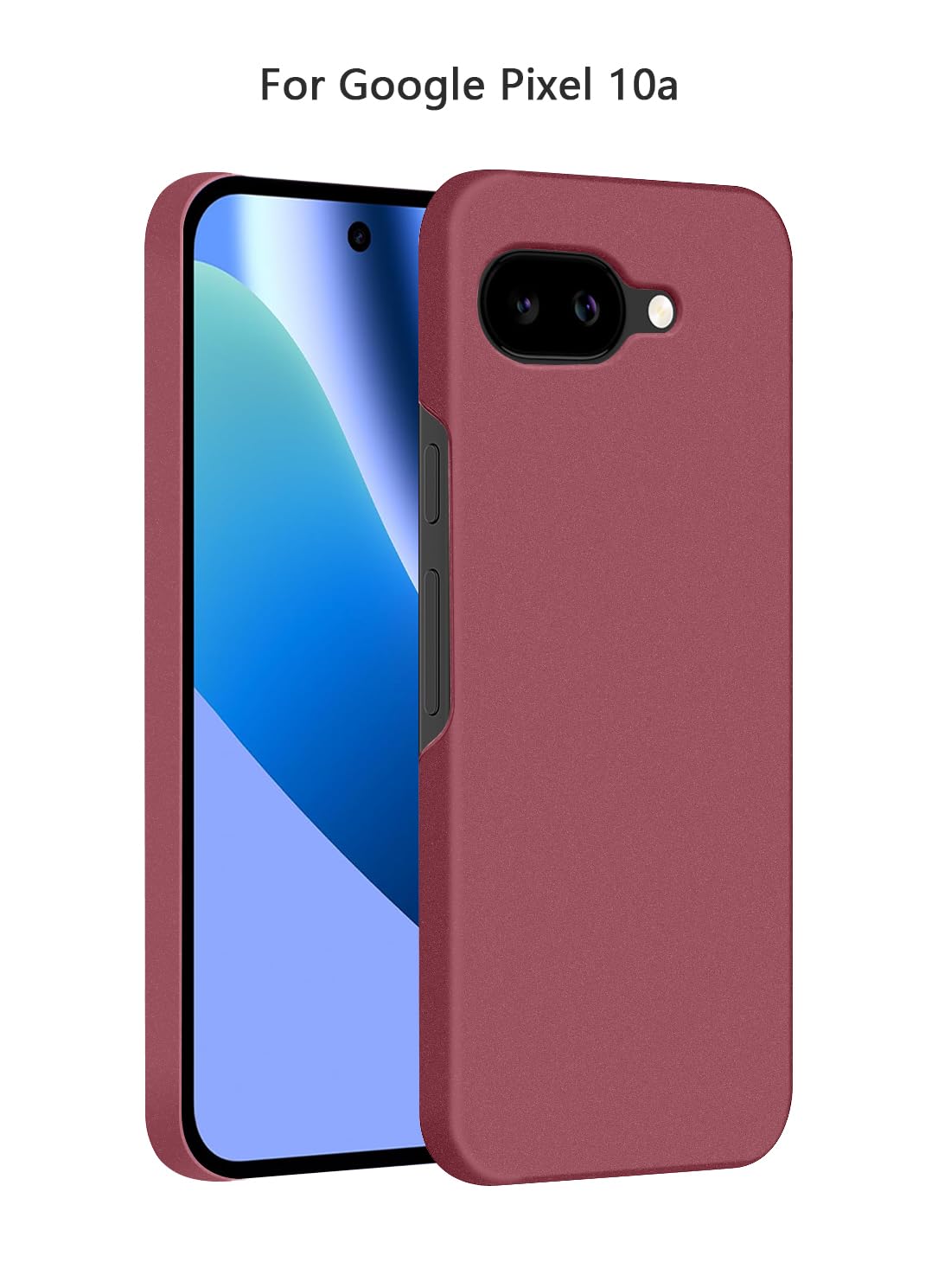 Bastmei Google Pixel 10a 5G Case, Ultralekki, antypoślizgowy, odporny na zarysowania, ochraniacz na aparat, matowy twardy PC pokrowiec do Google Pixel 10a (czerwone wino)
