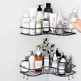 Kerally 2Pack Corner Shower Caddy Shelf  Wall~mounted Bathroom Organizer Bathtub - Compare price