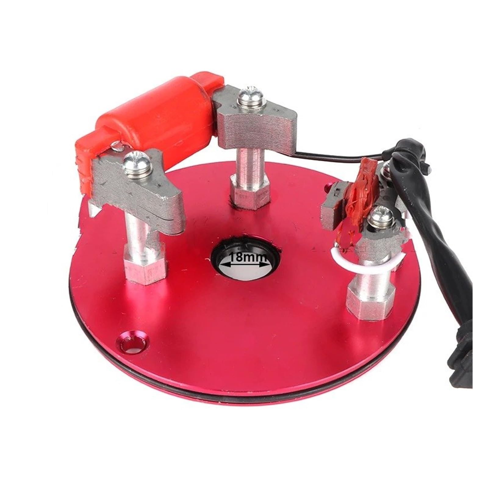 Motocicleta Bobina Encendido Kit Bobina Encendido Rotor Estator Magnético Rojo para Motocicleta para Scooter Kart ATV Cuatriciclo Piezas De Motor De 50/110/125/140/150 CC Encendido Bujía