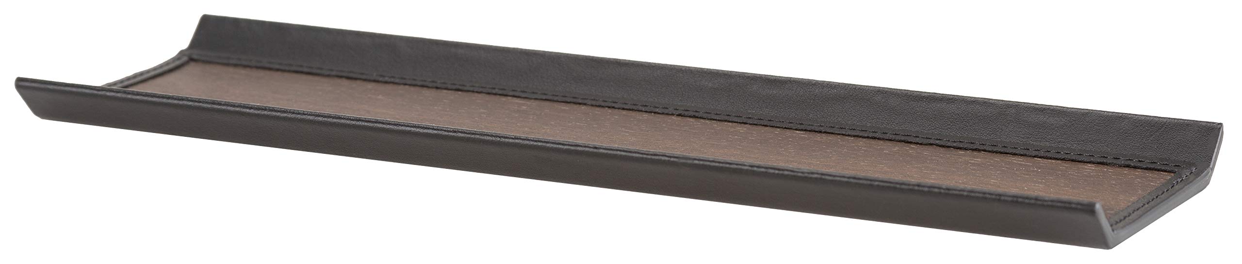 Sebastian Sturm Stifteschale RONNIE | Echtes Holz und Leder in Schwarz | Stiftschale Stiftablage