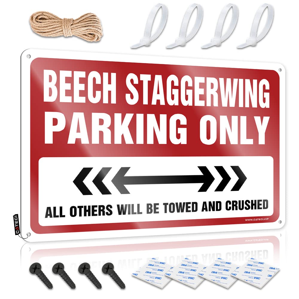 Sarcastic Tin Sign, Restroom Decor Soft Area Beech Staggerwing Parking Only | Farmhouse Shop Decor(30X40CM)