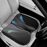 fengle ゲルクッション 裏面は滑り止め加工され チェアパッド 低反発 長時間座ってもお尻が痛くならない 腰痛対策/改善 ハニカム構造 無重力 高通気性 ジェルクッション 持ち運び 蒸れない 体圧分散 座布団 四季通用 在宅勤務 自動車 椅子用 自宅 オフィス (ブラック 45X40cm)