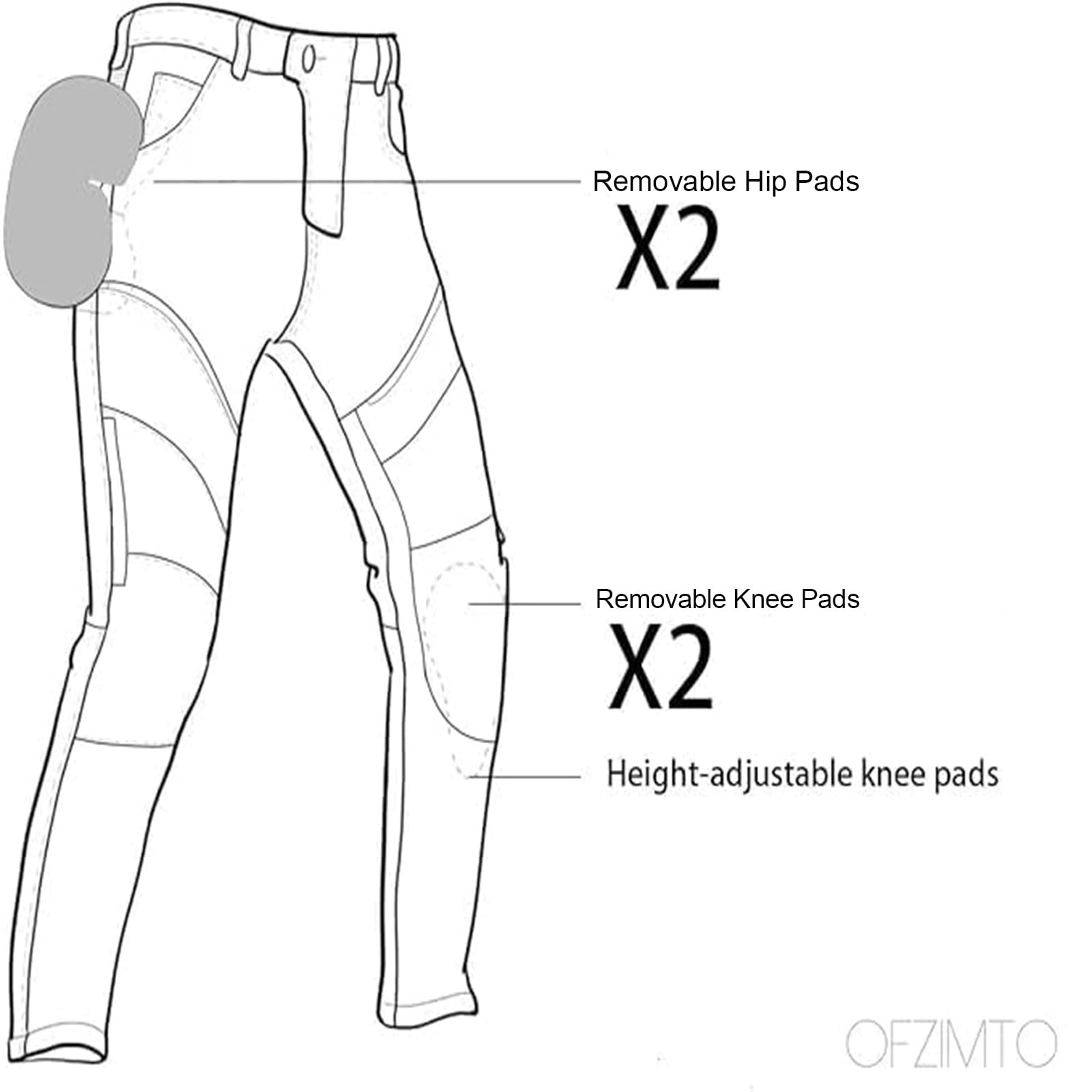 Pantaloni Moto Uomo/Donna, Jeans Moto in Aramide, Pantaloni da Moto con Protezioni,- Versione Invernali/Estivi