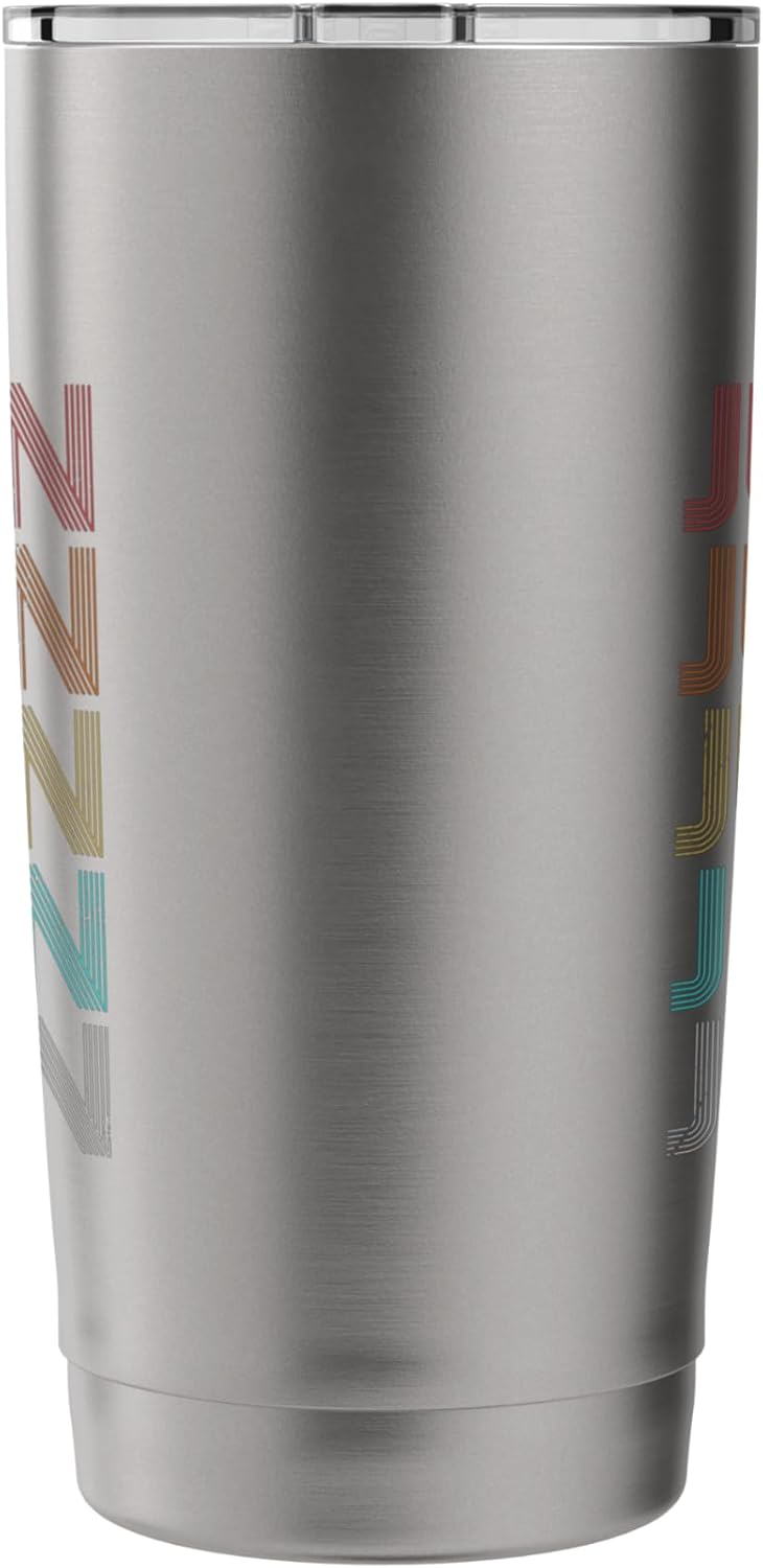 Retro Vintage JUSTIN Stainless Steel Insulated Tumbler - Image 2