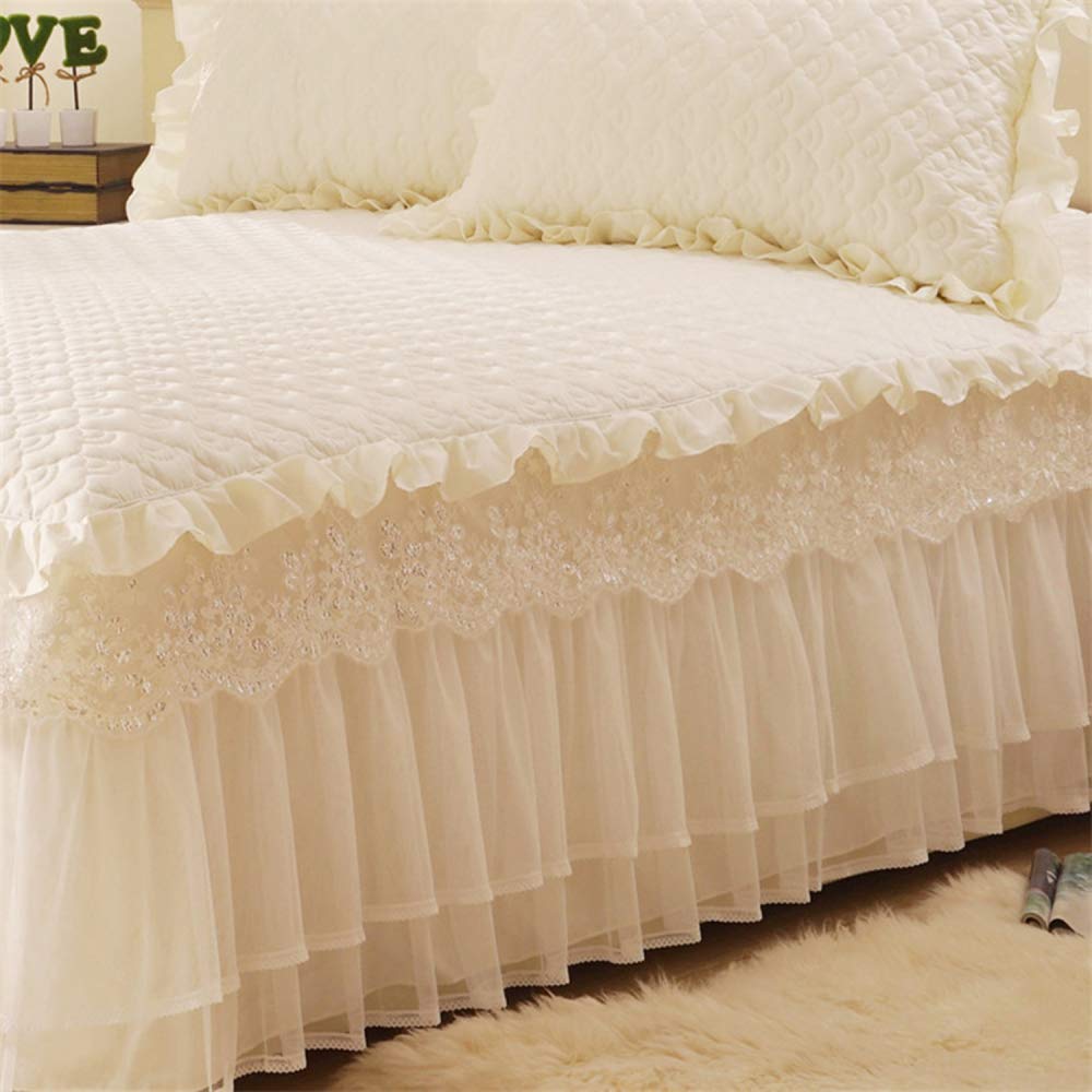 Dentelle Jupe De Lit Couvre-lit, Cantonnière Dessus De Lit