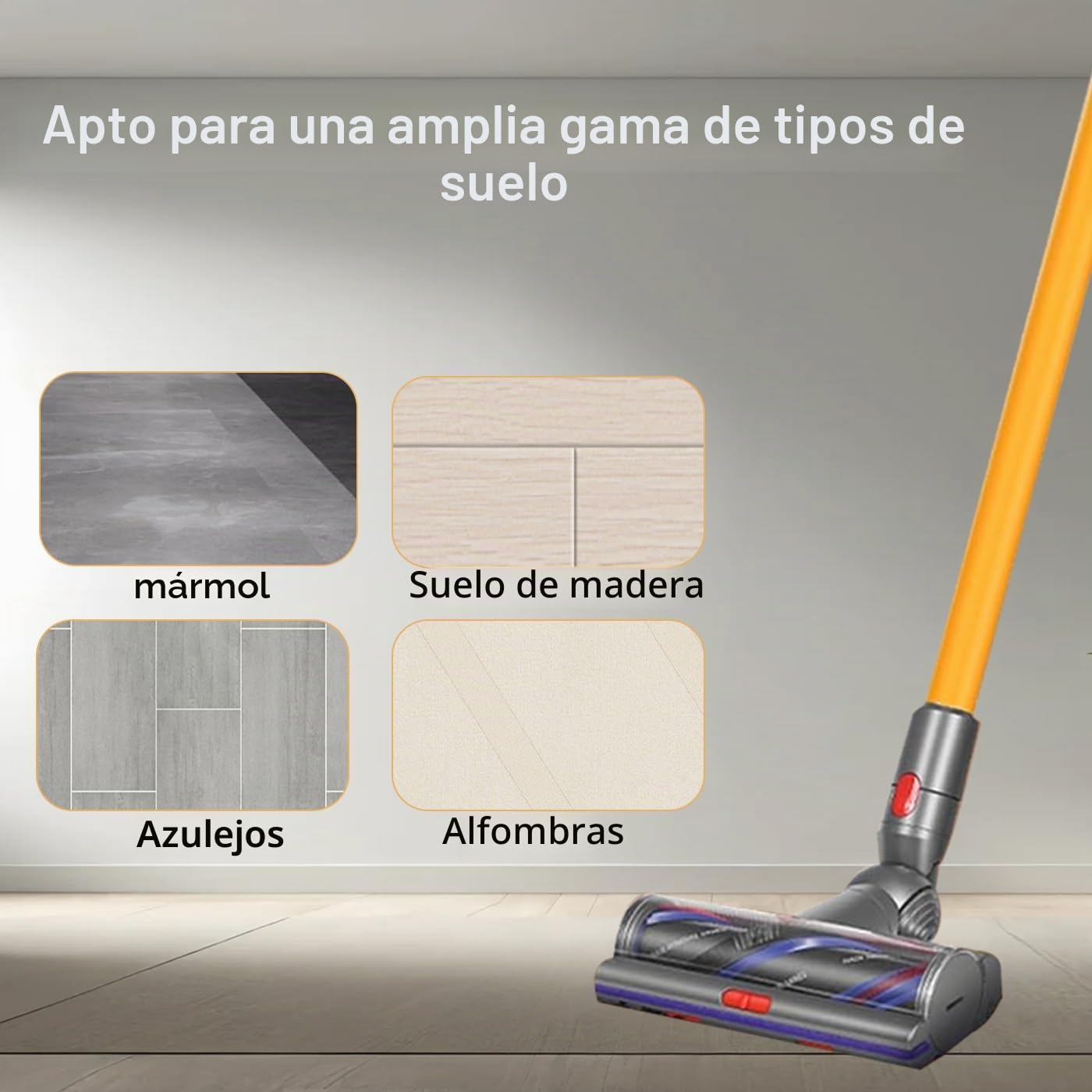 Cepillo High Torque para Dyson V7 V8 V10 V11 V15 Aspiradora, Cepillo de Cabezal Limpiador de Cabezal de turbina para Dyson V10 V7 V8 V11 V15, Cepillo para Moquetas y Suelos Duros