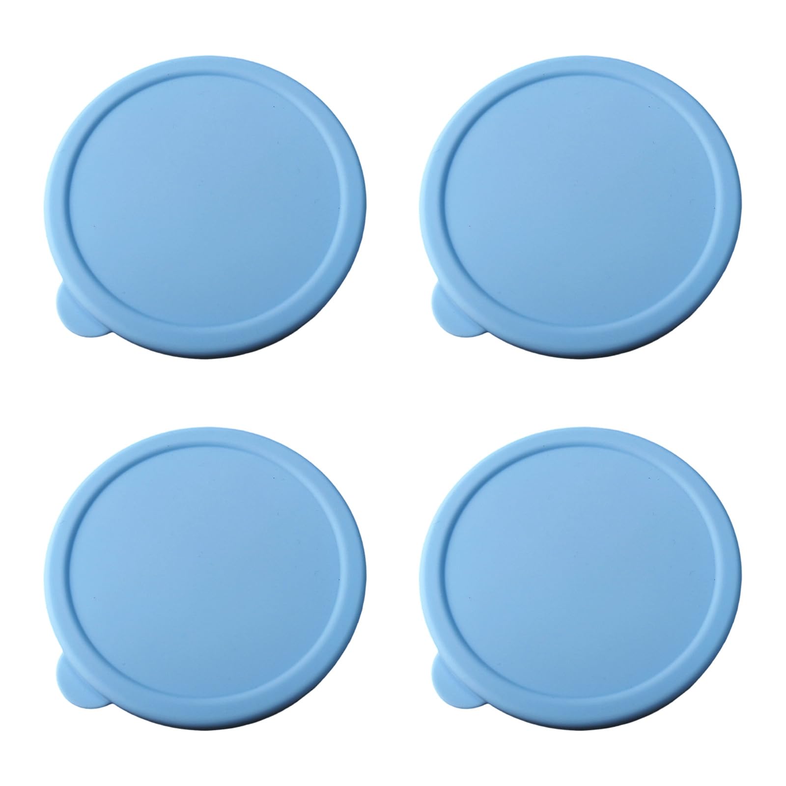 Multipurpose Silicone Jar Lid 4Pcs Leakproof Glass Dessert Custard Cup Covers for Food Preservations and Organization Silicone Custard Cup Lid Cover