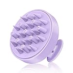 HEETA Hair Scalp Massager Brush, Updated Scalp Exfoliator with Soft Silicone Bristles, Wet & Dry Head Massager Washing Tool for Women, Men, Kids, Lavender Purple