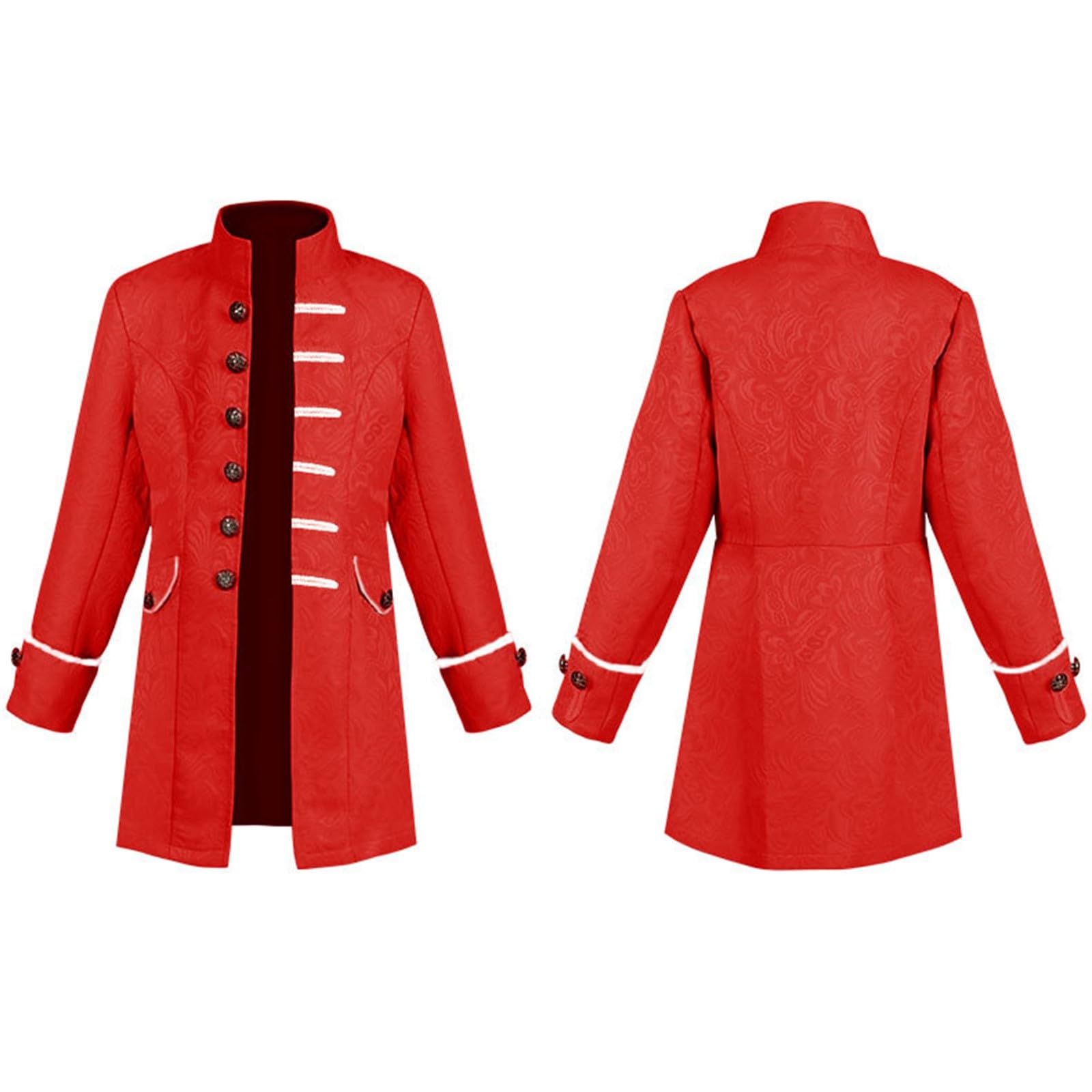 Boy Steampunk Coat Child Medieval Gothic Frock Coat Renaissance Victorian Pirate Viking Costume for Carnival Partit Cosplay Long Sleeves Vintage Boy Jacket - Child