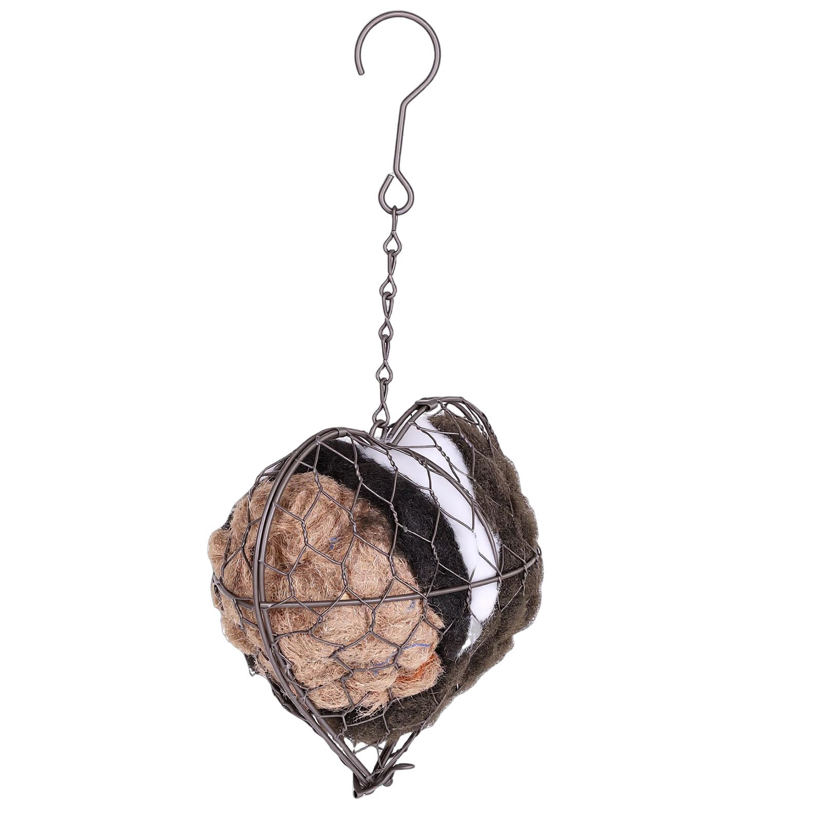 Asixxsix Corazón de Nido de pájaro de Fibra Hecho a Mano, Material de anidación Recargable Corazón de Nido de pájaro de Fibra de Alpaca de de de Alpaca
