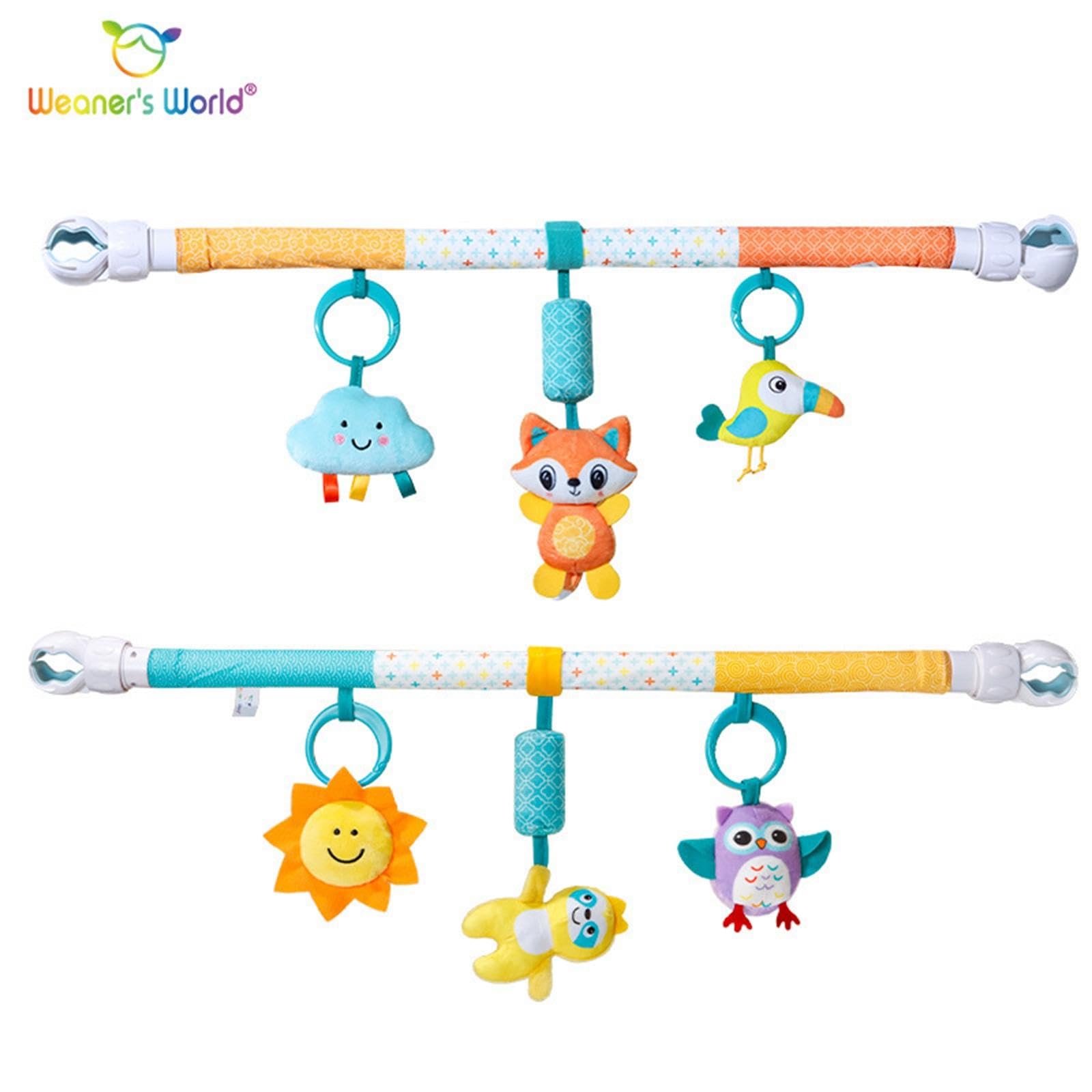 Qianly Kinderwagen Spielbogen Mobiles Spielcenter Autositz Anhänger Greifling Und mit Abnehmbarem Design für Flexible Nutzung Am Einkaufswagen Od, Faultier