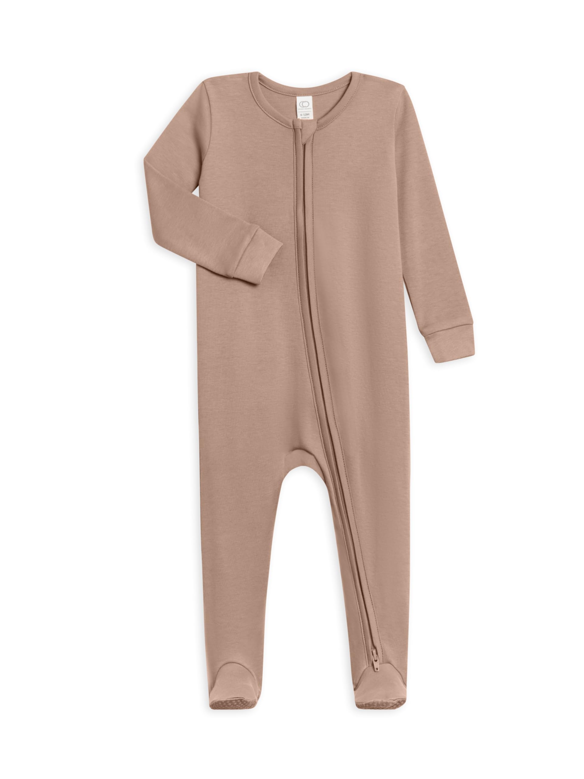 Colored Organics Baby Zip-Up Footed Sleeper with 2-Way Zipper - Organic Cotton Pajamas
