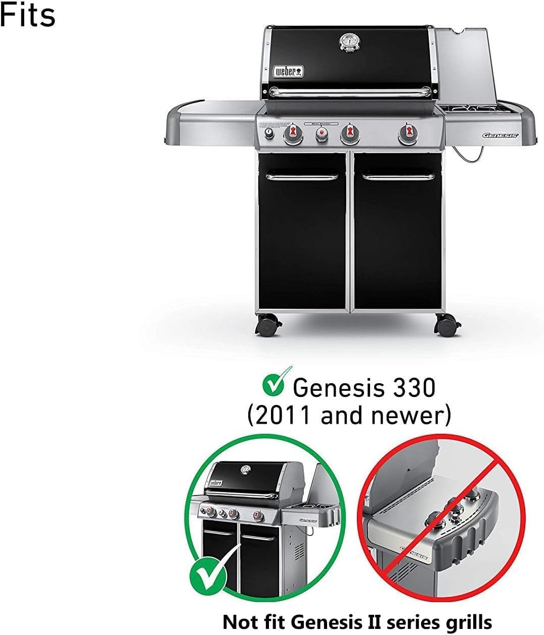 GFTIME 7629 Kit di accensione per Weber Genesis 330 Modello 65946, 2011 e più recente (Pannello di Controllo Montato frontalmente), Kit di accensione elettrodi per griglia a Gas Weber Genesis 300