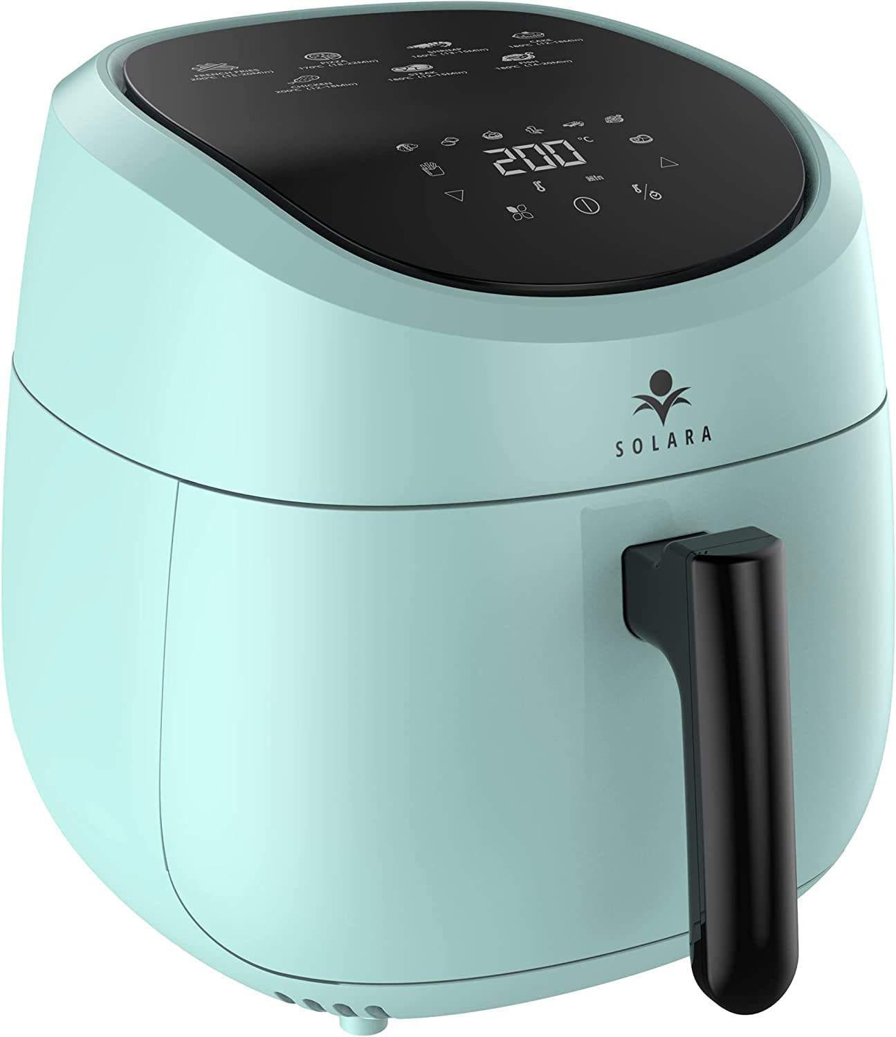 SOLARA Xtra Large Digital Air Fryer for Home Kitchen with 8 Pre set modes for Indian cooking | 100+ recipe eBook and Videos