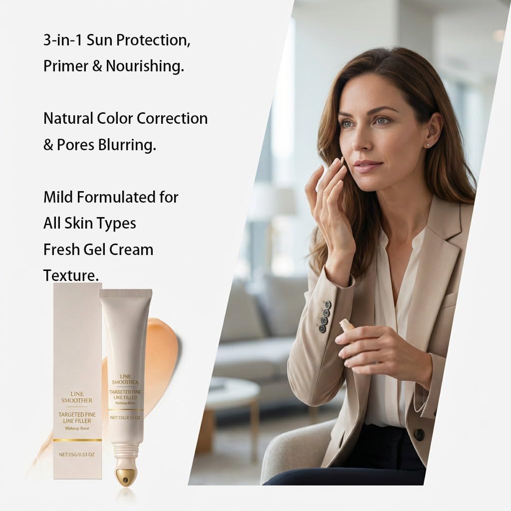 Wygładzający i równomierny podkład do twarzy dla dojrzałej skóry, krem zmarszczkowy do oczu i twarzy, wypełniacz zmarszczek Instant Blurring Primer Eye Lift Cream (8 szt.)