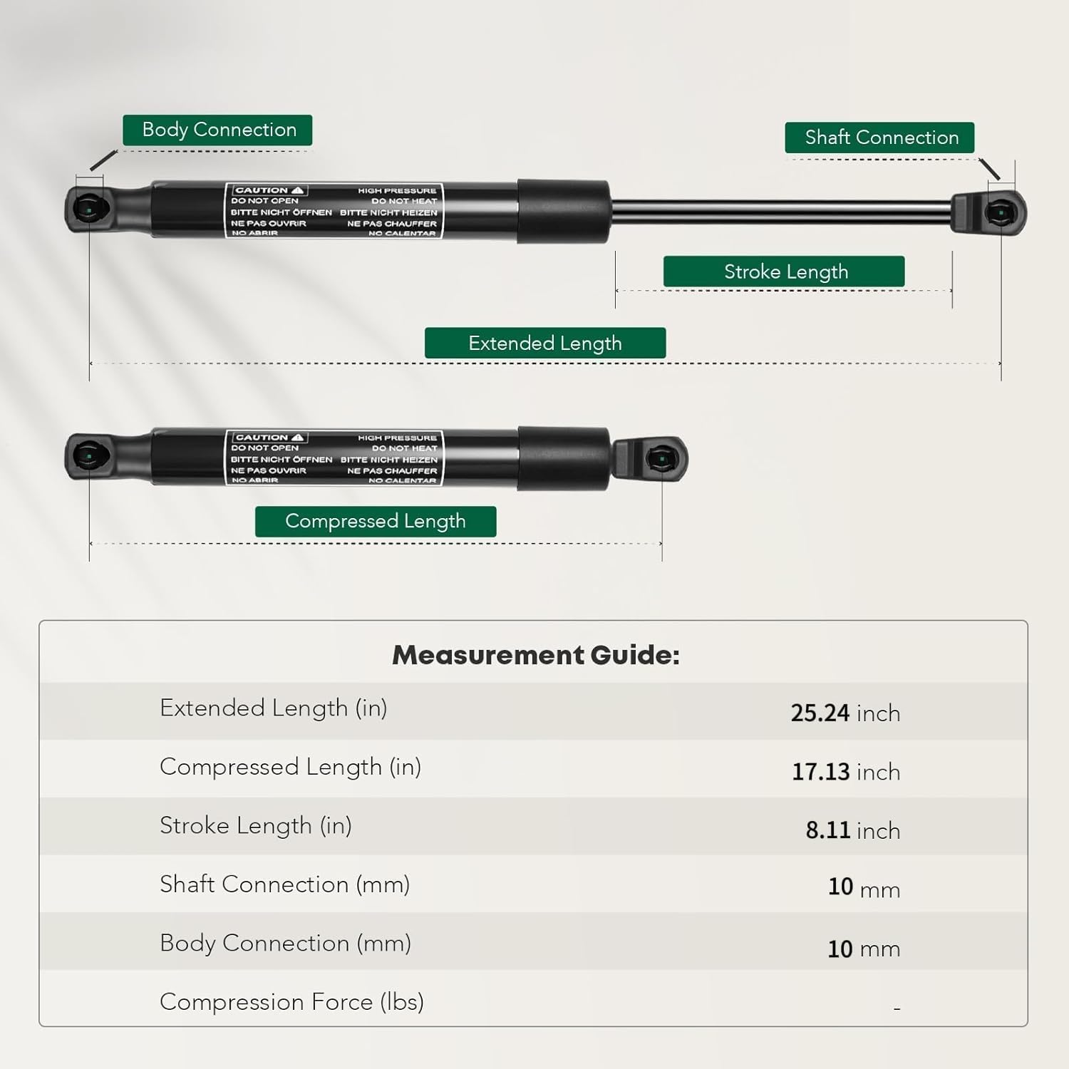 YHTAUTO Rear Hatch Gas Struts Shocks Replacement for Infiniti 2004-2010 QX56 & Nissan 2005-2015 Armada, Set of 2 Lift Supports, Replace# 9044772W00A
