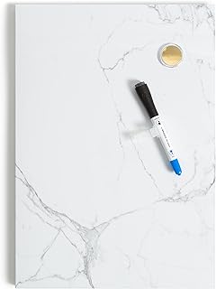 U Brands Marble Print Magnetic Dry Erase Board, 11 x 15.5 Inches, Frameless (2411U00-04)