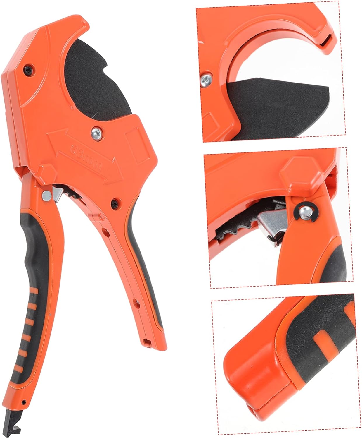 Homoyoyo Pvc Cutter Blade Ratcheting Hose Cutter for Pvc and Ppr Heavy Duty Cutting Tool for Fast Plumbing and Home Repair