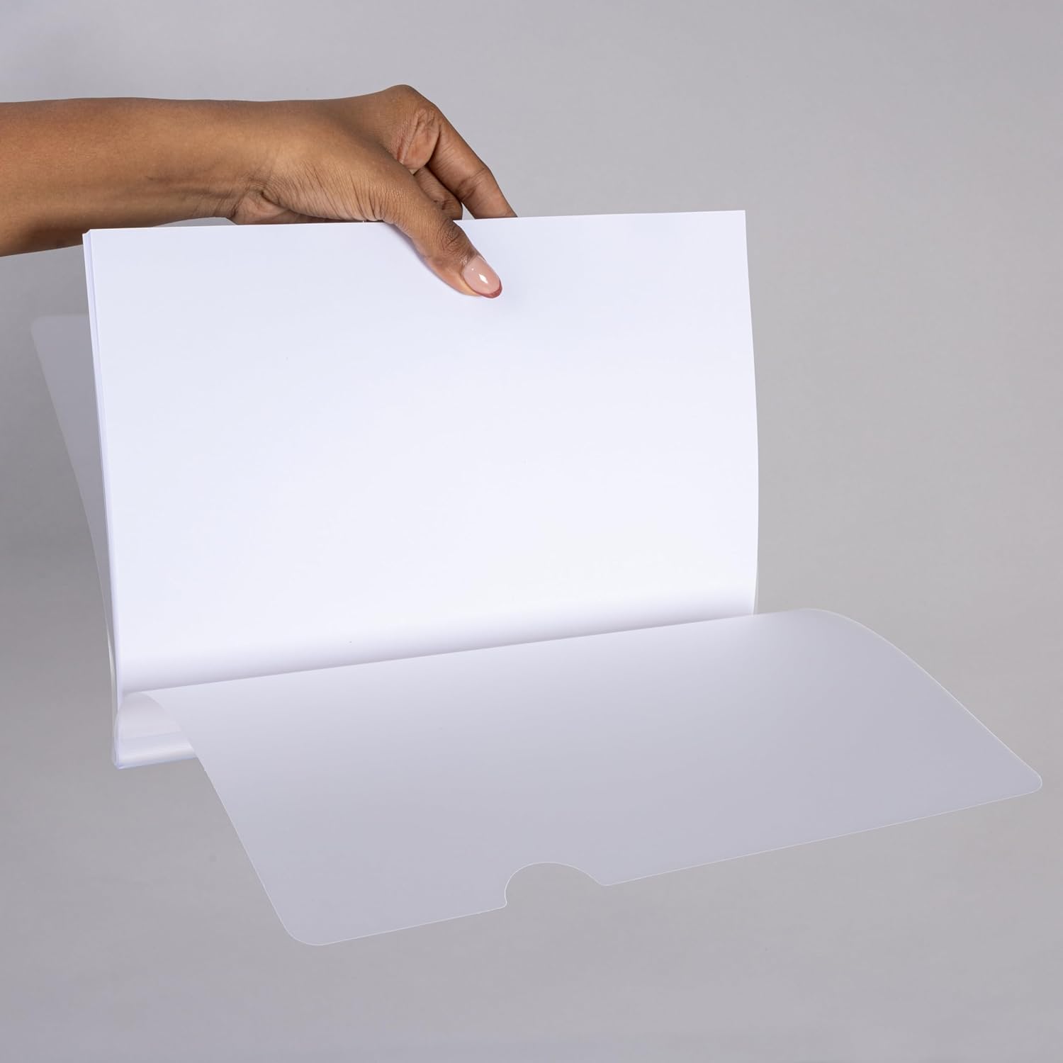 SPS Plastic Strip File Folder - Transparent A4 Sliding Bar Report Covers - Pack of 10