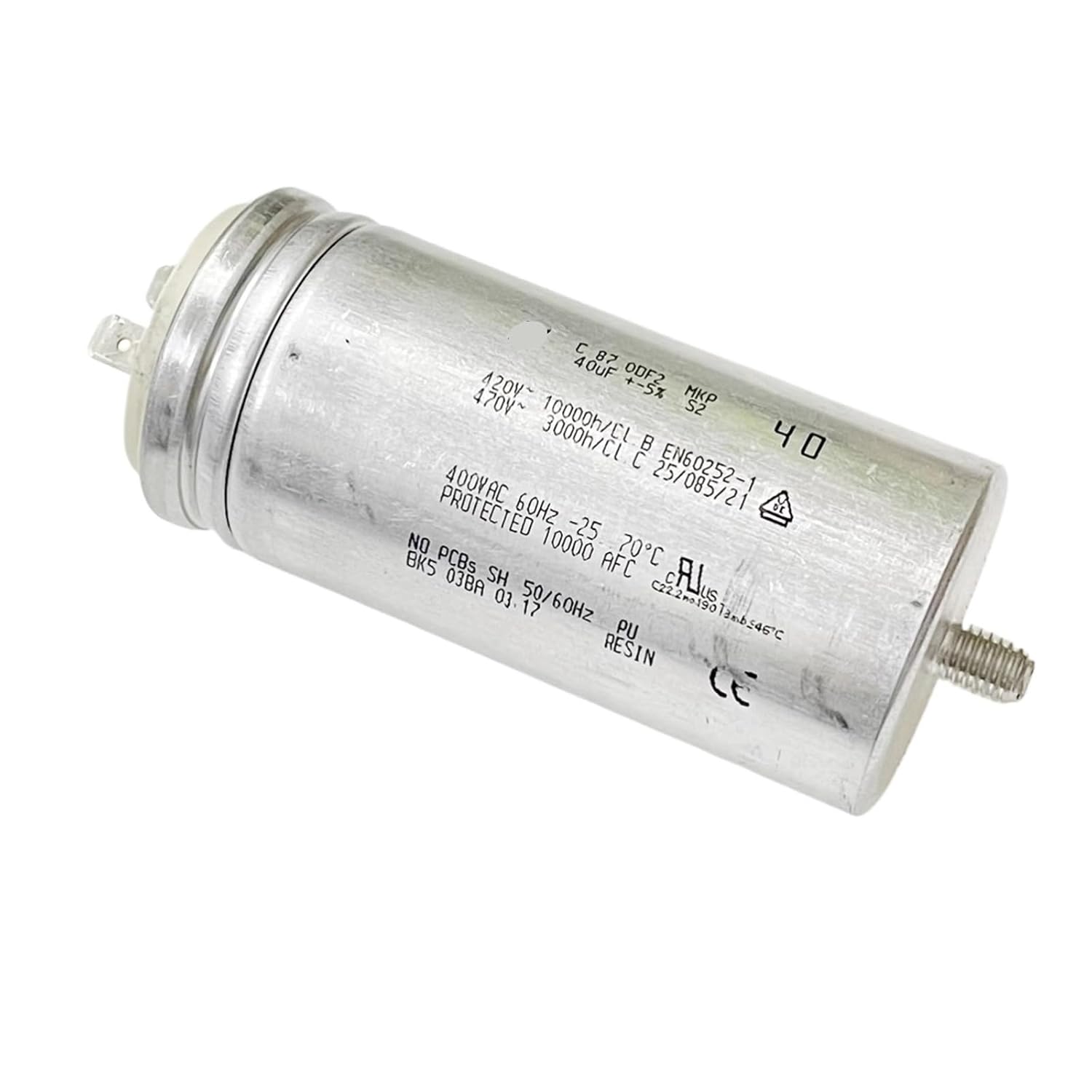 C.87.8BF3 40uF 420V 470VAC Motor Start-up Oil-immersed Capacitor 1pcs