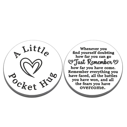 Inspirational Gifts for Women Pocket Hug Token Keepsake Long Distance Relationship Gifts for Friends Son Him Teen Boys Gift Ideas Birthday Gifts for Men Christmas Gifts for Women Graduation Valentines
