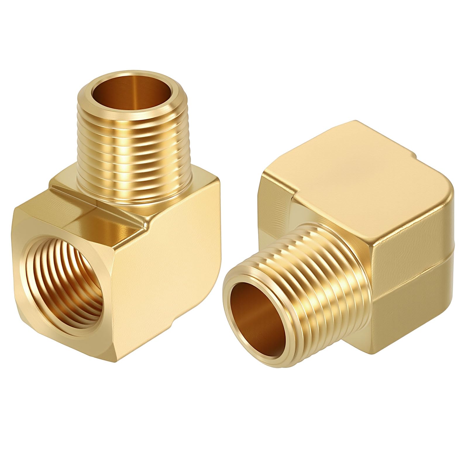 Adaptateur coudé 90 laiton 1/2 FNPT x 1/2 MNPT pour raccordement fluide lot de 2