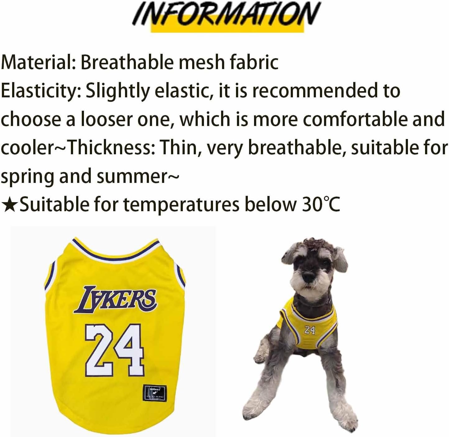 Dog Costumes,Dog Costumes for Large Dogs,Dog Halloween Costume,Dog Basketball Costume,dogpool Costume for Dogs,Small Dog Costume,Thin Design,Avoid Hair Loss,Various Specifications,Yellow Color