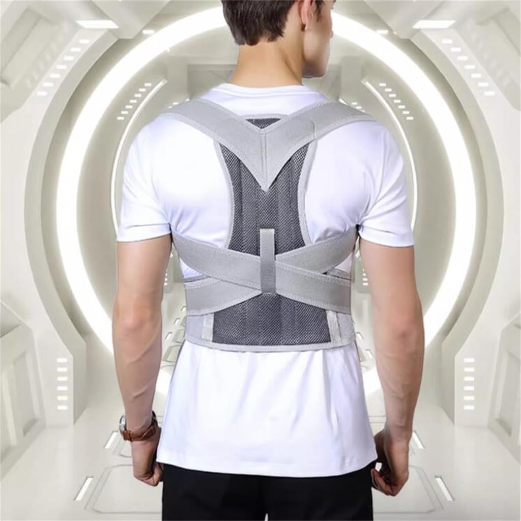 Spine Bending Anti-camel Shoulder Artifact Hunchback Orthodontic Men's Posture Belt(D,Large)