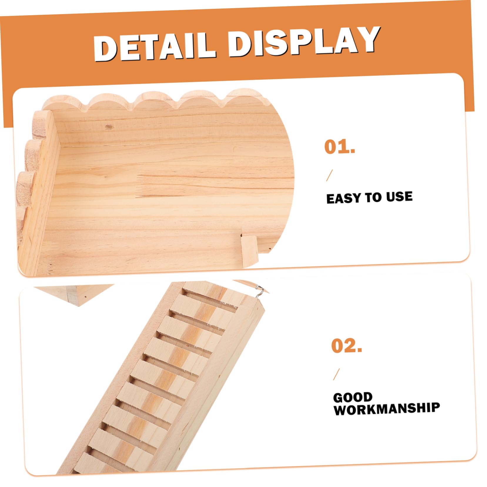 Toyvian Hamster Holzplattform aus Massivholz als Käfig Zubehör