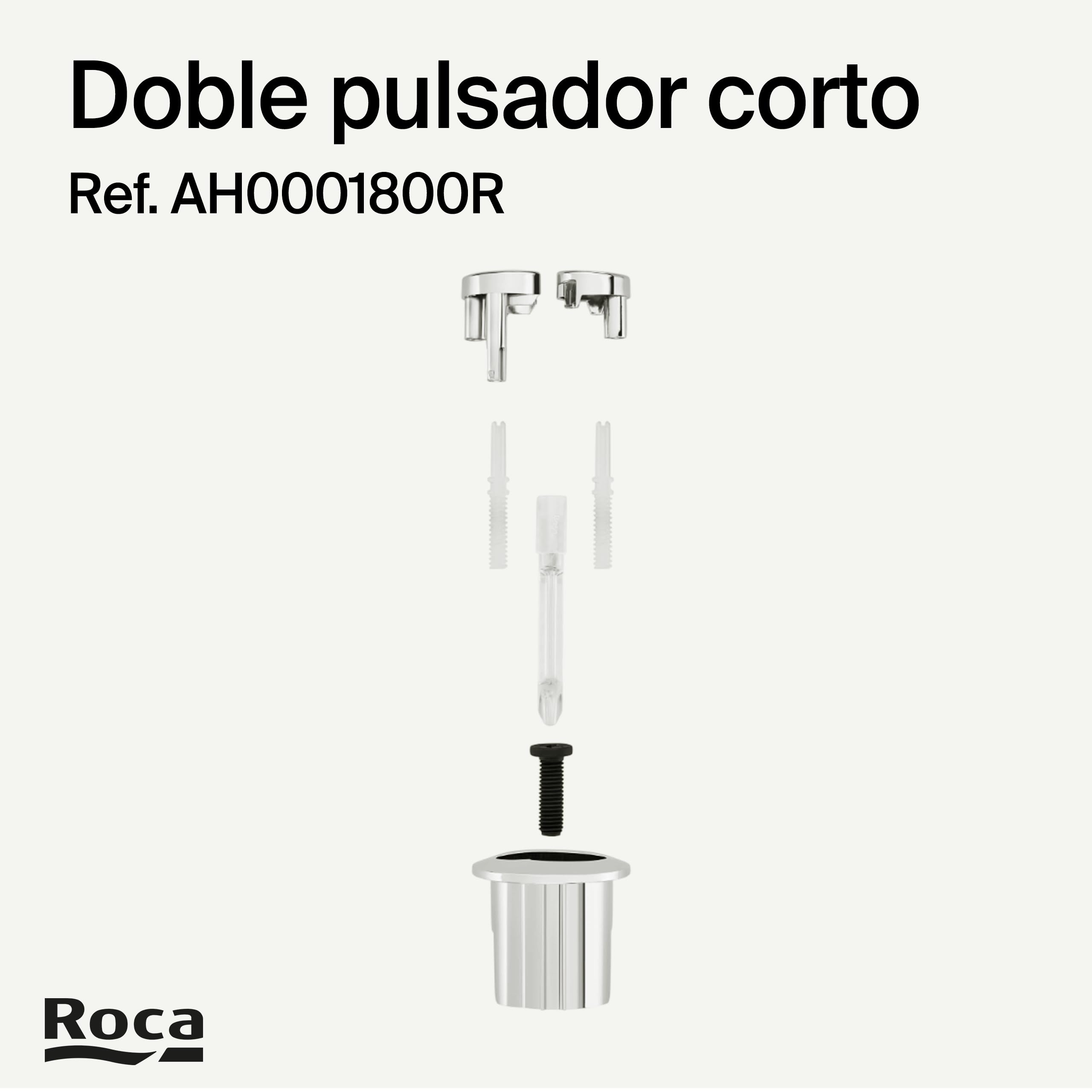 Roca AH0001800R - Pulsador Doble corto nuevo — view 5