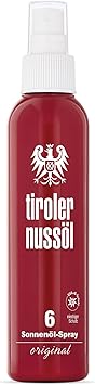 Spray Protector Solar Tiroler Nussöl Original LSF 6 Resistente al Agua 150 ml