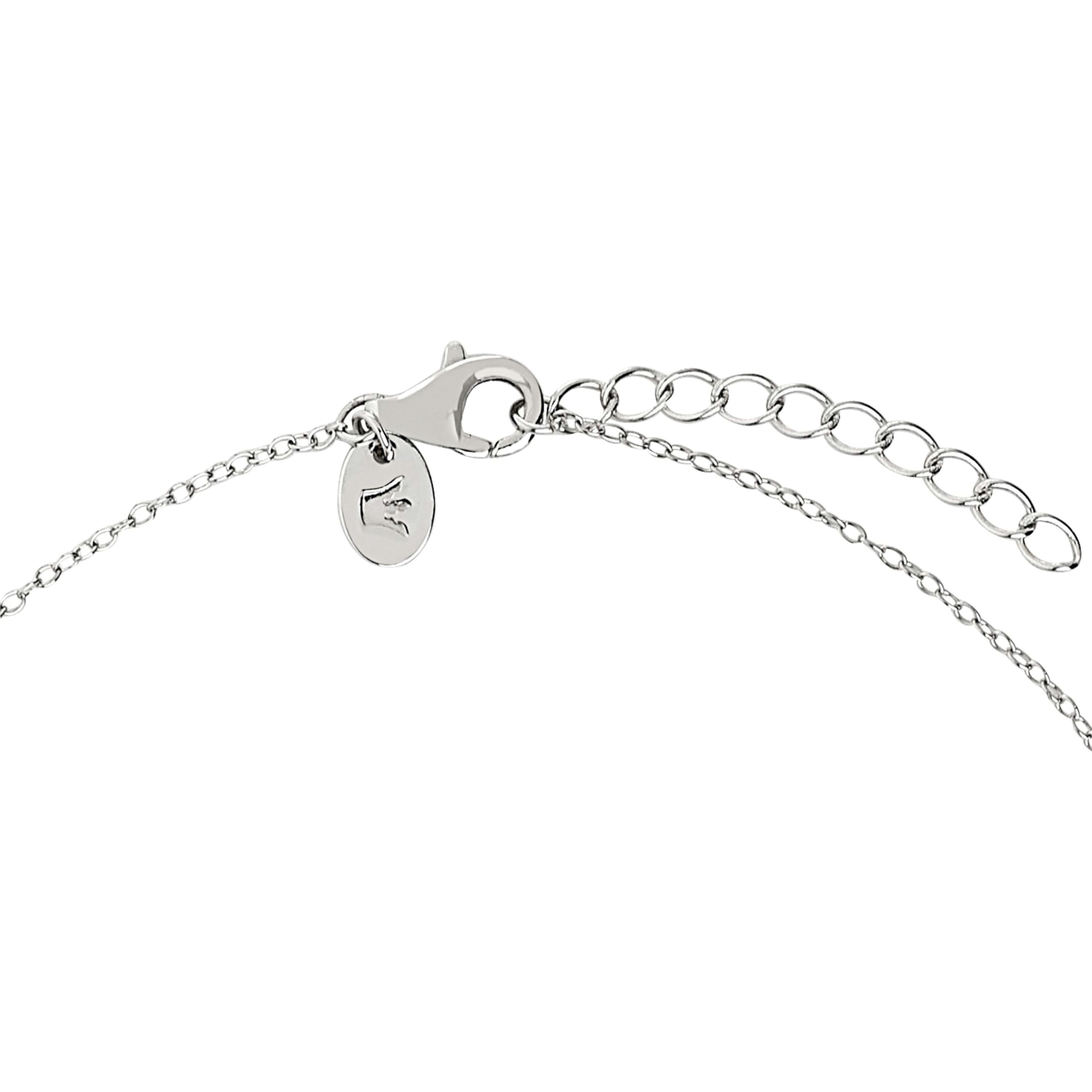 Prinzessin Lillifee Kette mit Anhänger für Mädchen, Sterling Sterling Silber 925, mit Zirkonia, 35+3 cm, Blume, silber, Kinderschmuck, Geschenkidee, kommt in Schmuck Geschenk Box, 2101029