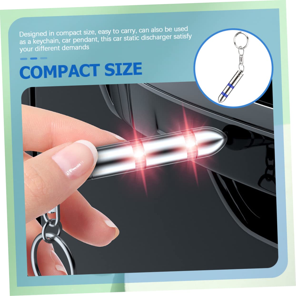 Amosfun 5 Piezas Descargador de Electricidad Estática Portátil para Automóvil Llaverito Antiestático Herramienta de Protección Electroestática Diseño Elegante y la Electricidad Estática de