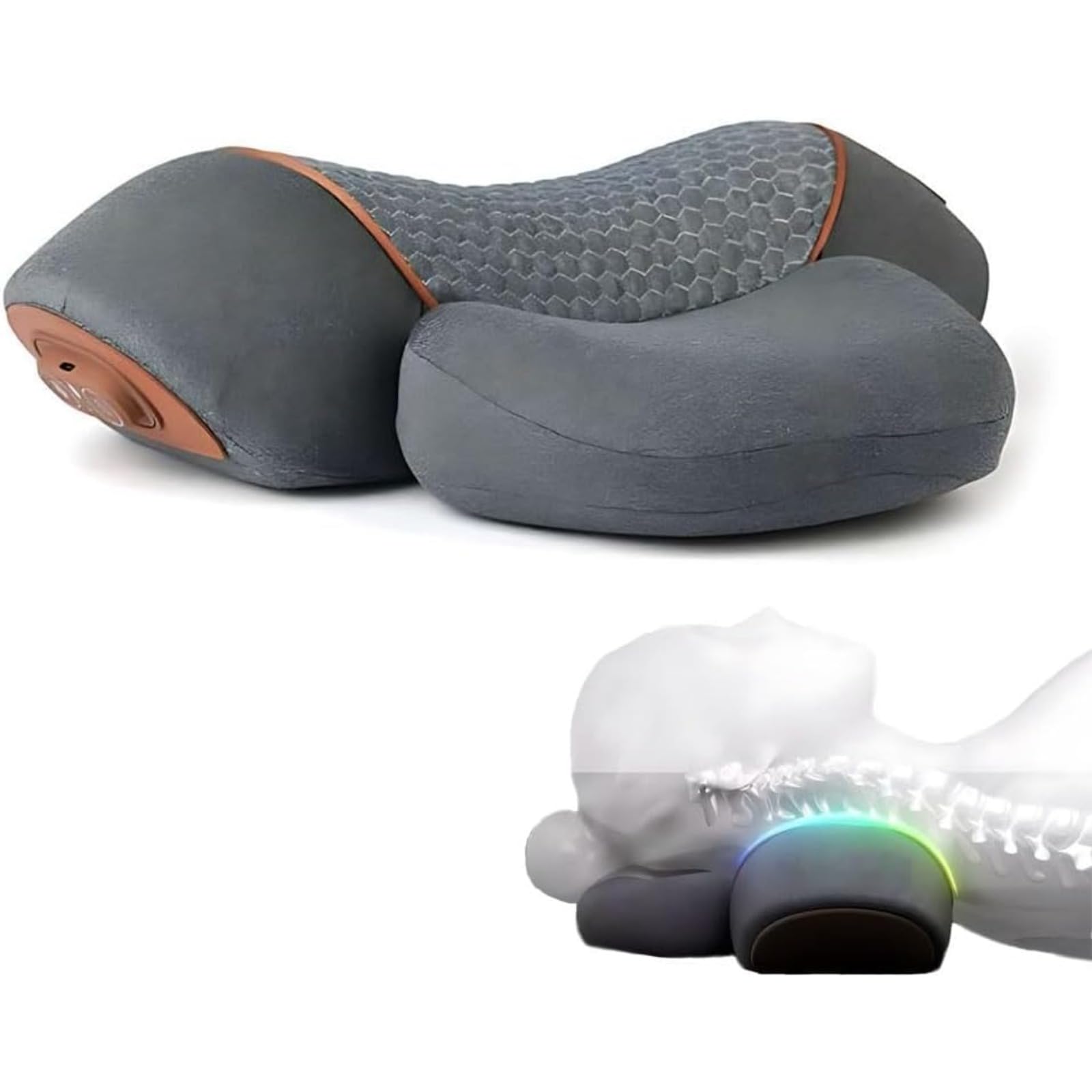 3-in-1 Callixe Thera Pillow Massage Neck Hump Comfort Support for Neck Shoulder Upper Back, Memory Foam Pillows Portable Relaxation for Home Office Travel