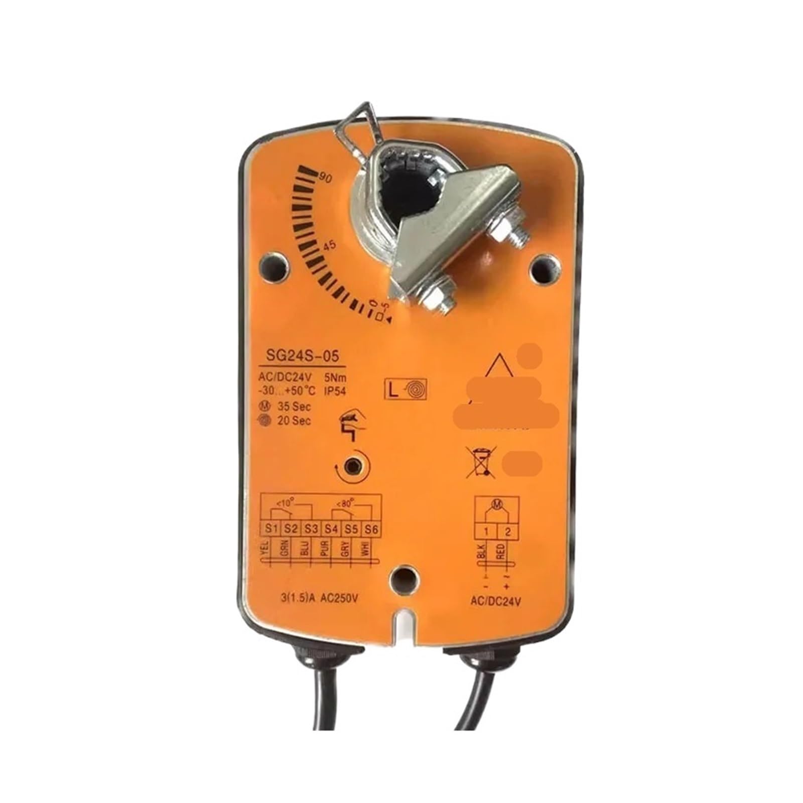 Dampers Actuators 5Nm 10Nm on/Off Type Damper Actuator Power Off Spring Automatic Reset Drive(5Nm ACDC24V)