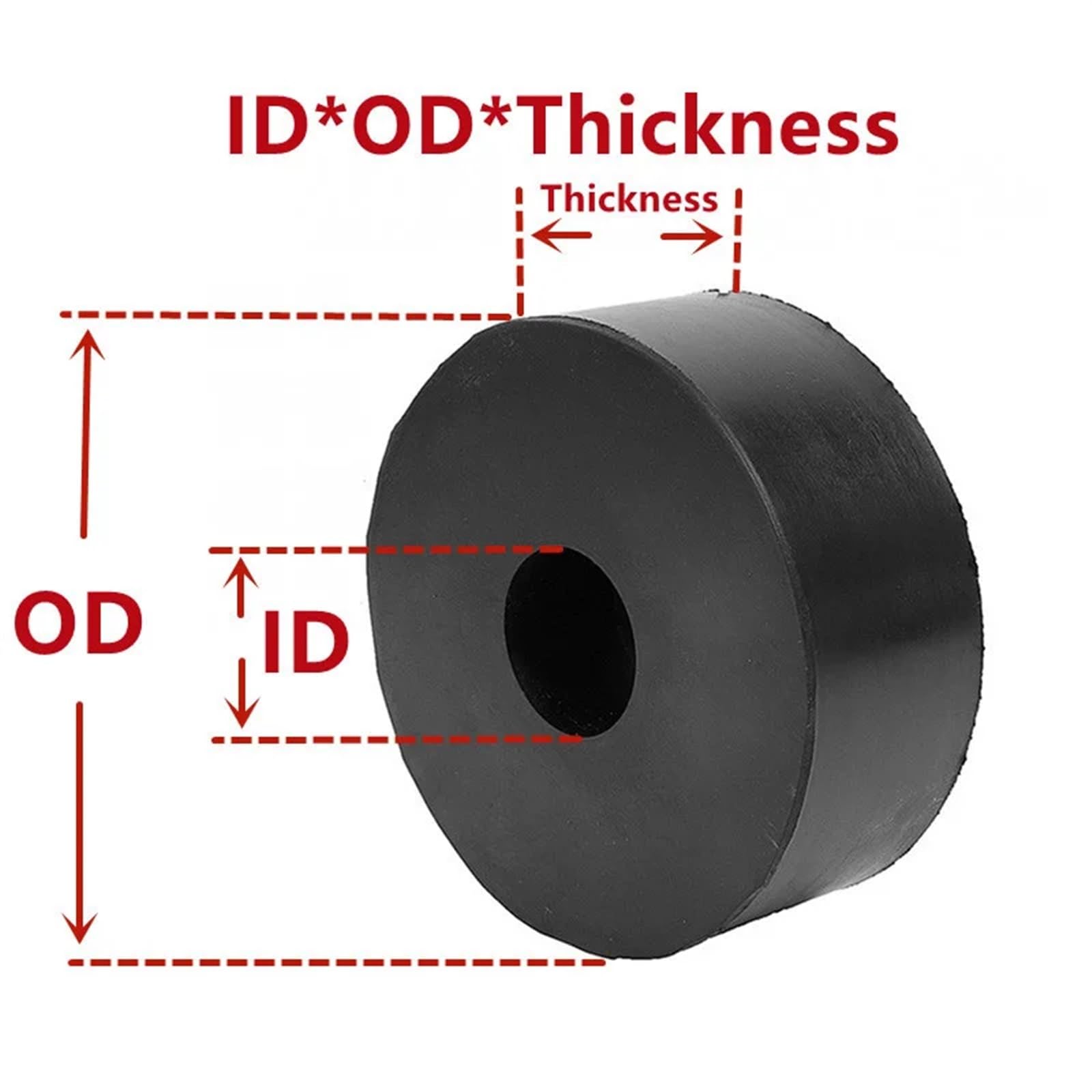 Columna amortiguadora de acoplamiento de pasador de goma resistente al desgaste, amortiguación mecánica de voltaje resistente y alta elasticidad a prueba de golpes (Tamaño : 46x86x86mm(1Pcs))
