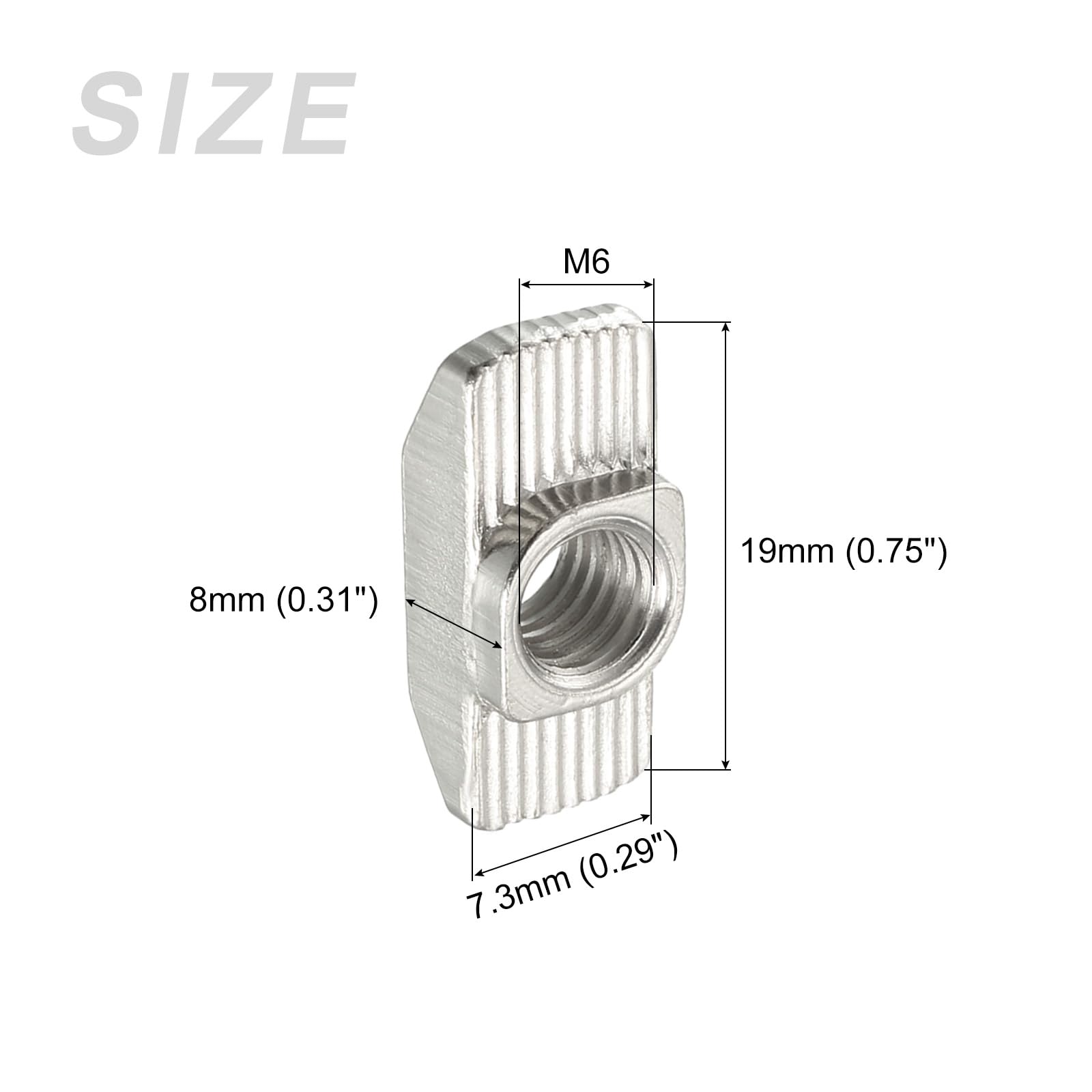 METALLIXITY Sliding T Slot Nuts (M6 Thread) 30pcs - Image 2