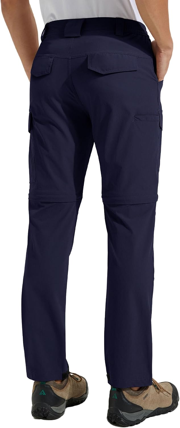 Men's Hiking Convertible Pants Water Resistant Quick Dry Lightweight Zip Off Stretch Outdoor Fishing Pants