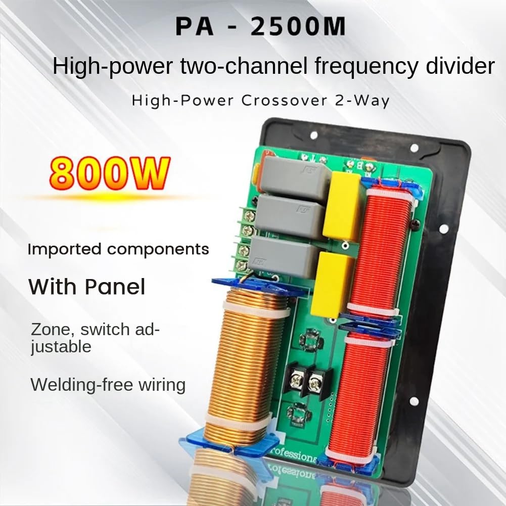 800 W 2 Voies Haut-Parleur Séparateur de Fréquence Audio Aigus Basses 2 Unités Filtres Croisés Bricolage HiFi Home Cinéma Installation Facile