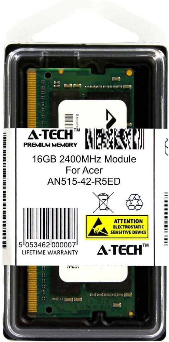 A-Tech 16GB Module for Acer AN515-42-R5ED Laptop & Notebook Compatible DDR4 2400Mhz Memory Ram (ATMS396591A25831X1)