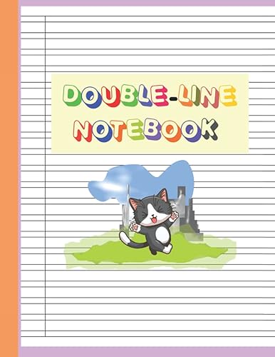 Double Line Notebook Lined Handwriting Practice Paper
