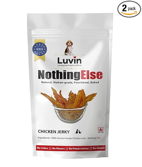Luvin Nothing Else Human-Grade | No Colors | No Flavors | No Preservatives | Treats for Dogs and Cats (Chicken Jerky 70g)
