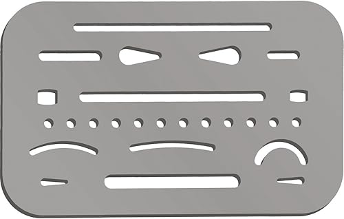 Plantilla de borrador de 3 piezas, diseño de plantilla de borrador de metal, acero inoxidable para dibujo, herramienta de dibujo, artistas