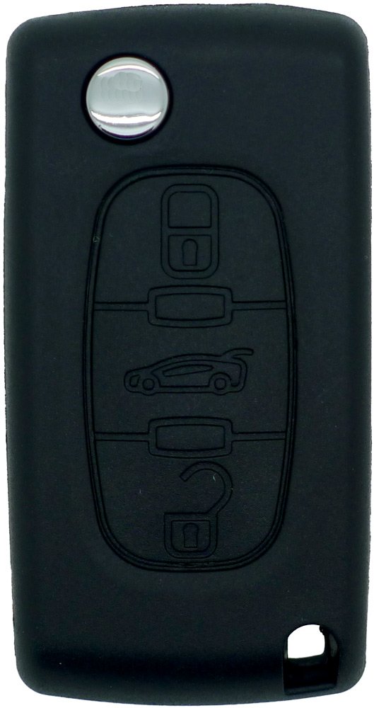 Chequers Motorstore Peugeot 3 Button 207 307 308 407 605 608 Remote Key Fob Case Groove Blade