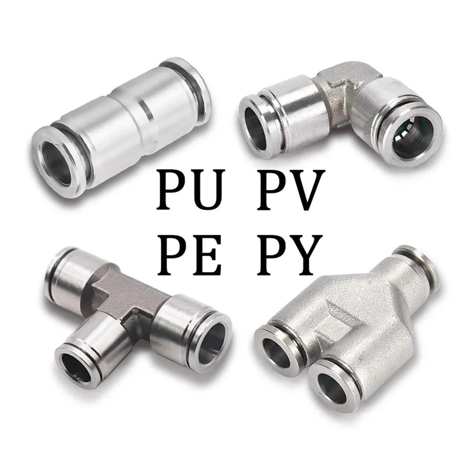 10 pezzi PU PV PE PY 304 acciaio inossidabile metallo pneumatico attacco rapido 4 6 8 10 12 mm raccordo tubo aria connettore(PE-10)